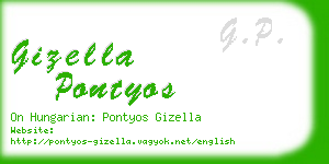 gizella pontyos business card